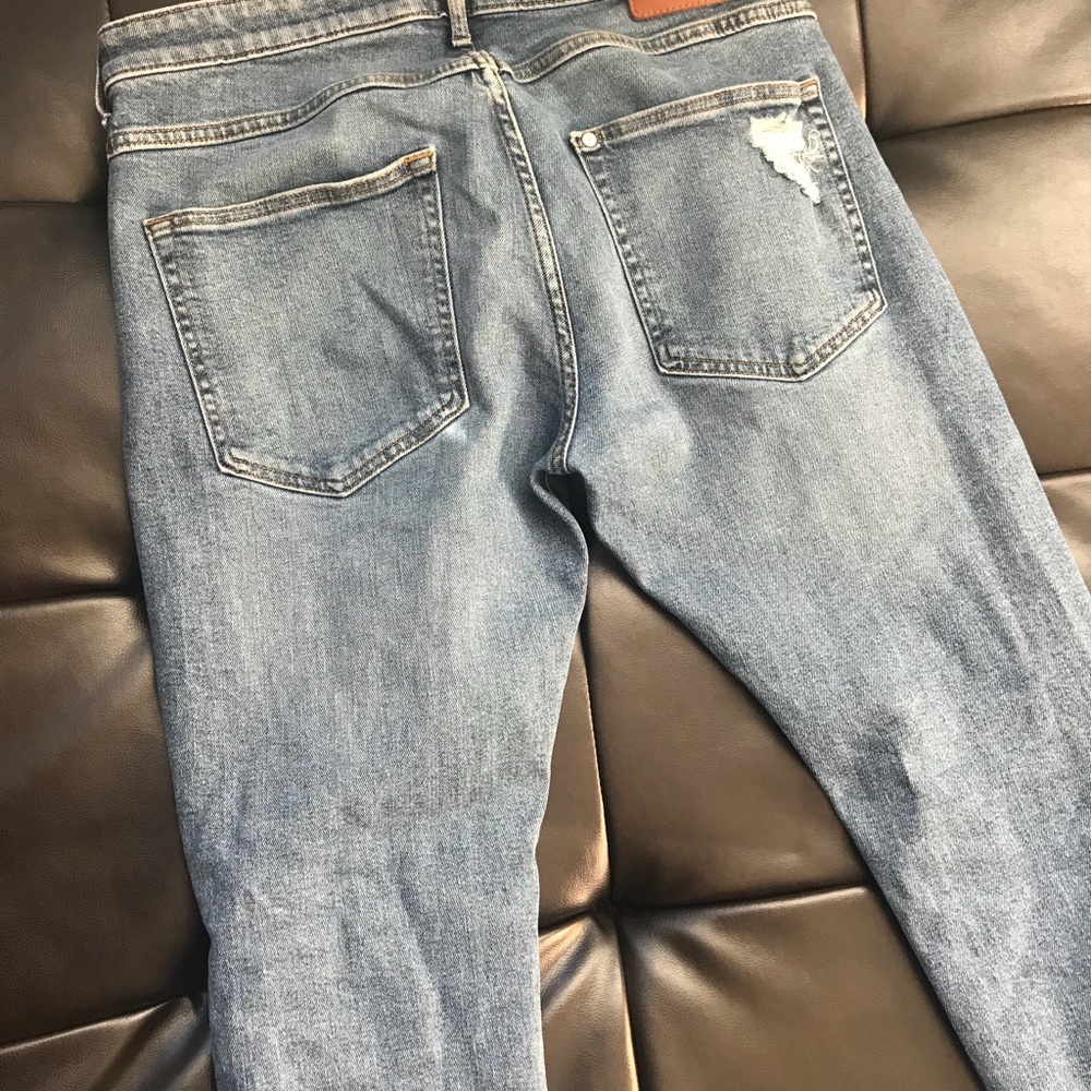 H&M’s distressed skinny jeans.